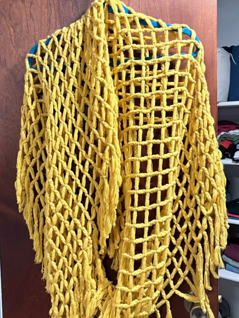 Altar'd State Mustard Chunky Knit Infinity Scarf